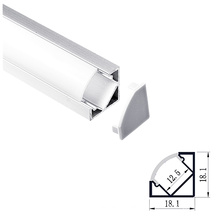 18X18 mm v shape led strip aluminium profiles